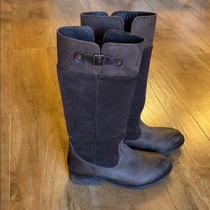 Levi’s high boots with zipper and buckle accent